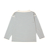 Boatsman Raw Cotton/Petroleum Stripe