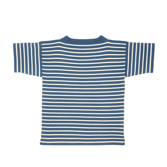 Boatsman Short Petroleum/Raw Cotton Stripe
