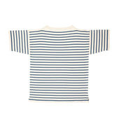 Boatsman Short Raw Cotton/Petroleum Stripe