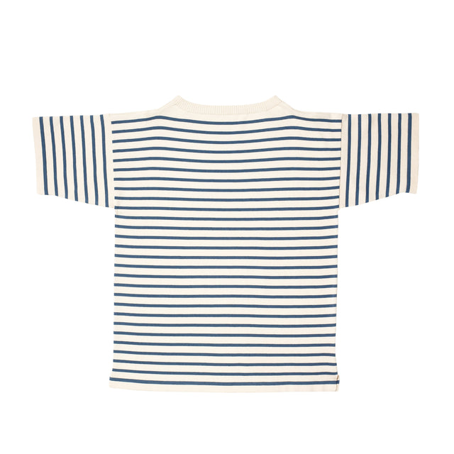 Boatsman Short Raw Cotton/Petroleum Stripe