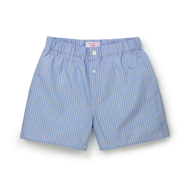 Bold Navy/White Chalk Stripe Slim Fit Boxer Shorts - New