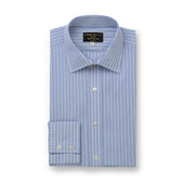 Bold Navy/White Chalk Stripe Shirt - New