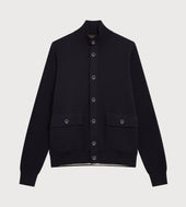 Blouson Col Officier En Laine