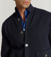 Blouson Col Officier En Laine