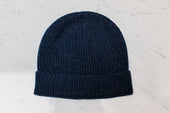 Bleu chiné - Bonnet - 100% Cachemire
