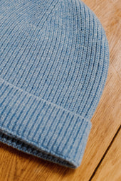 Bleu Ciel Bonnet 100 Cachemire