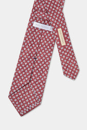 Bordeaux Fancy Silk Tie Made In Italy