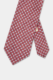 Bordeaux Fancy Silk Tie Made In Italy