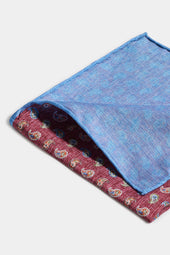Bordeaux Paisley Pocket Square Made In Italy