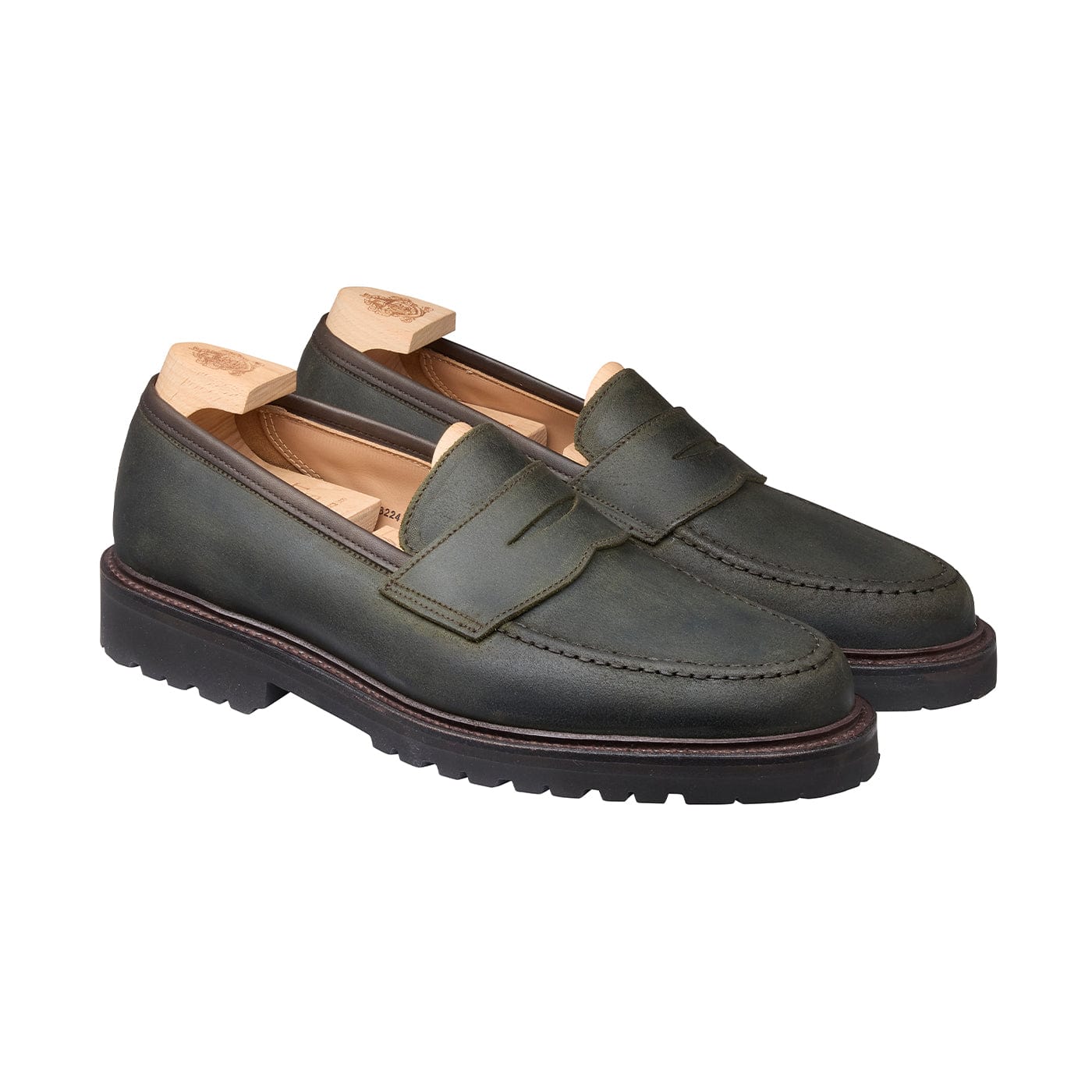 Boston 2 Green Rough Out Suede