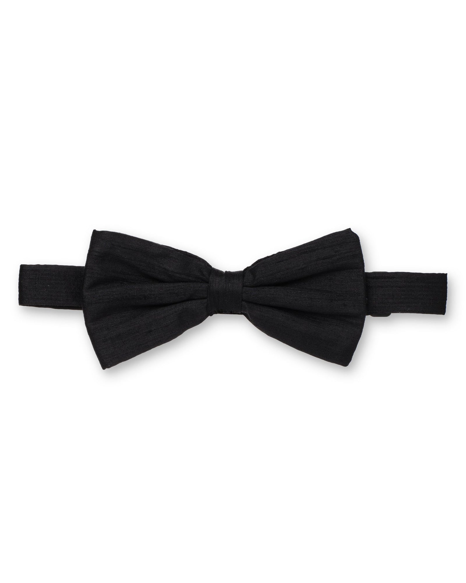 Black Dupion Silk self- tie Bow Tie