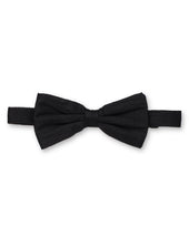 Black Dupion Silk Pre-Tied Bow Tie