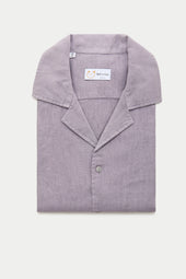 Linen Bowling Shirt Lavender Aura