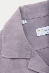 Linen Bowling Shirt Lavender Aura