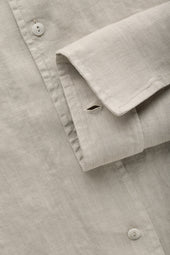 Linen Bowling Shirt Oxford Tan