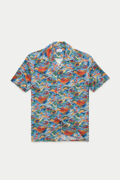 Viscose Bowling Shirt Hawaiian Print