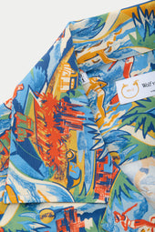 Viscose Bowling Shirt Hawaiian Print