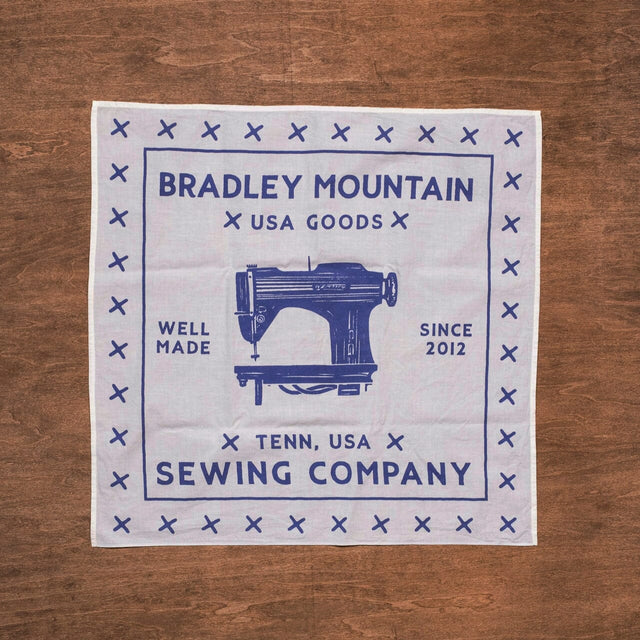 Sewing Company Bandana - White/Blue