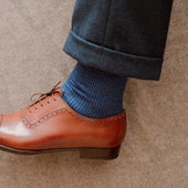 Gris Bleu Roi Pied De Poule Laine