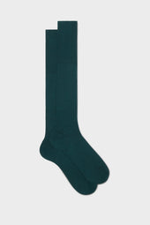 CALZA ASCANIO, 80 % LANA 20% POLIAMMIDE, DARK GREEN.