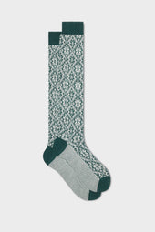 CALZA ASTRUM. MISTO LANA, GREEN WHITE.