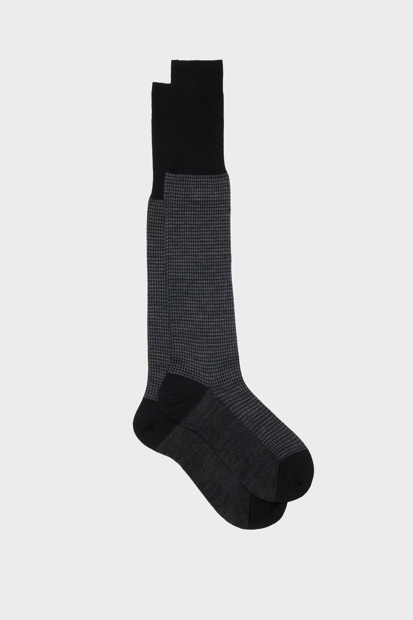 Calza Carlo Pied De Poule 80 Lana 20 Poliammide Grey