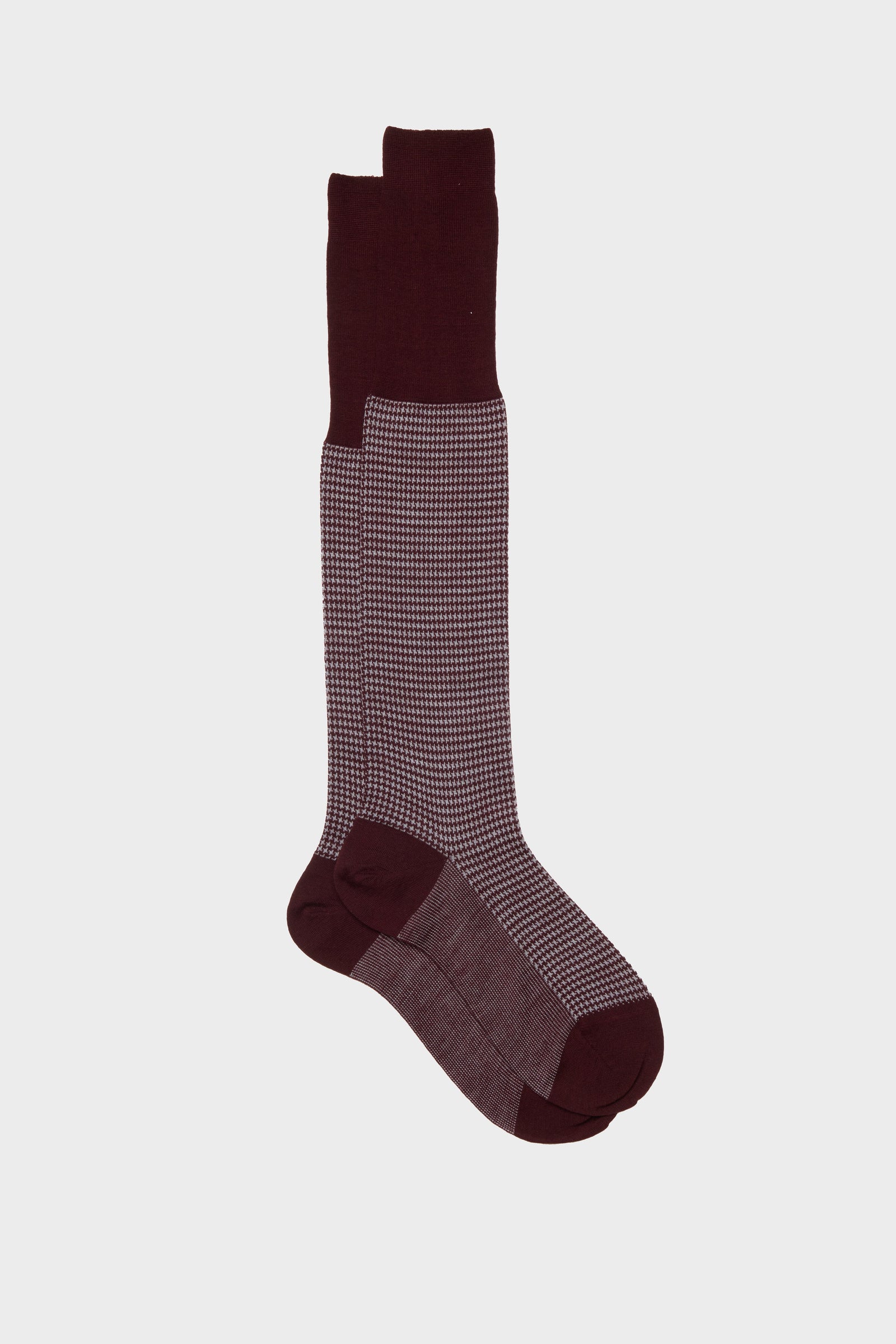 Calza Carlo Pied De Poule 80 Lana 20 Poliammide Silver