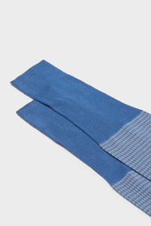 Calza Leo 100 Cotone Pied De Poule Lightblue Aluminium