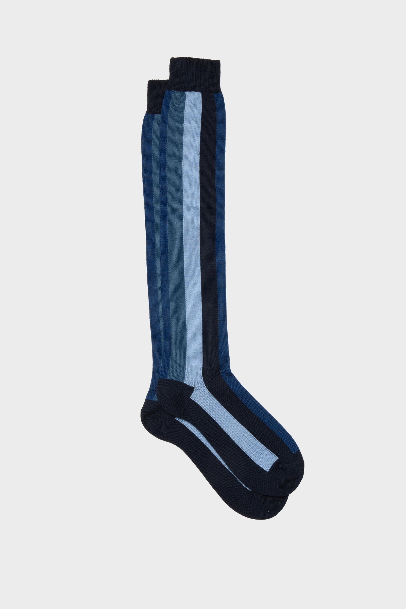 Calza Diego 90 Lana 10 Poliammide Blu Bluette