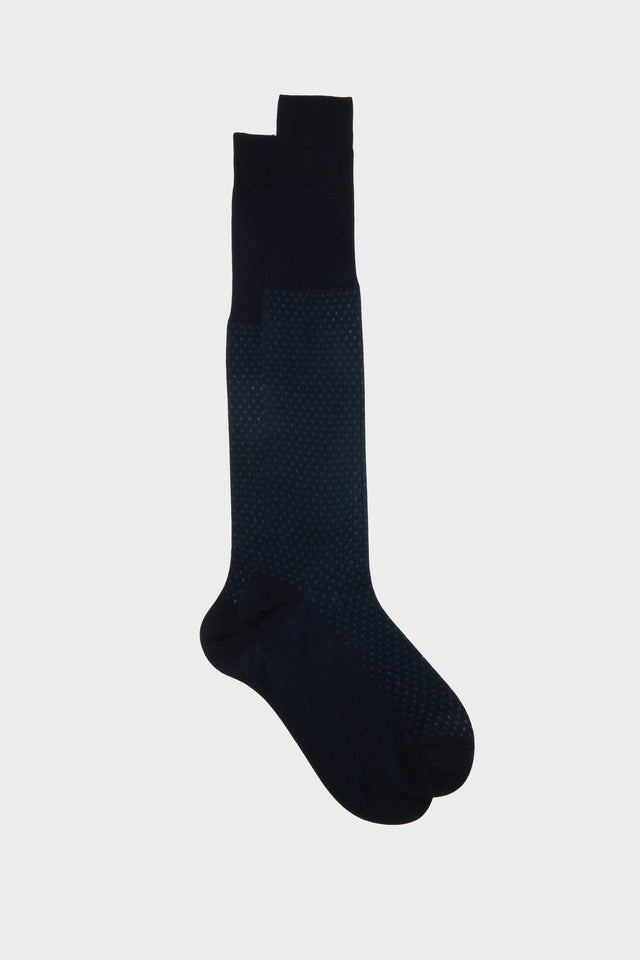 CALZA FERDINANDO, 100% COTONE, BLU - BLUETTE.