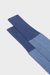 Calza Giulio 100 Cotone Chevron Jeans Seablue
