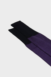 Calza Leo 100 Cotone Pied De Poule Blue Amethyst