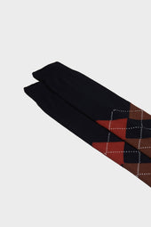 Calza Luca 100 Cotone Blue Rust Brown