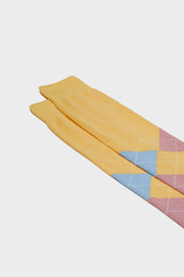 Calza Luca 100 Cotone Straw Sky Pink White