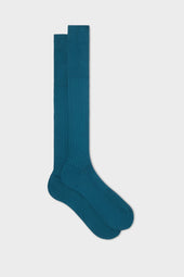 CALZA MARCELLO. 100% COTONE BIOLOGICO, TINTA UNITA, OCTANE.