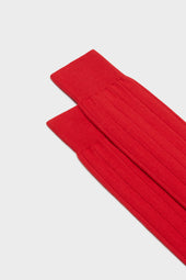 Calza Massimo 100 Cotone Pima Tinta Unita Red