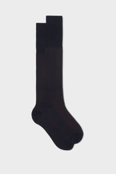 CALZA PIETRO, 60%LANA 25% COTONE 15%NYLON, NAVY BLUE - BURNT.