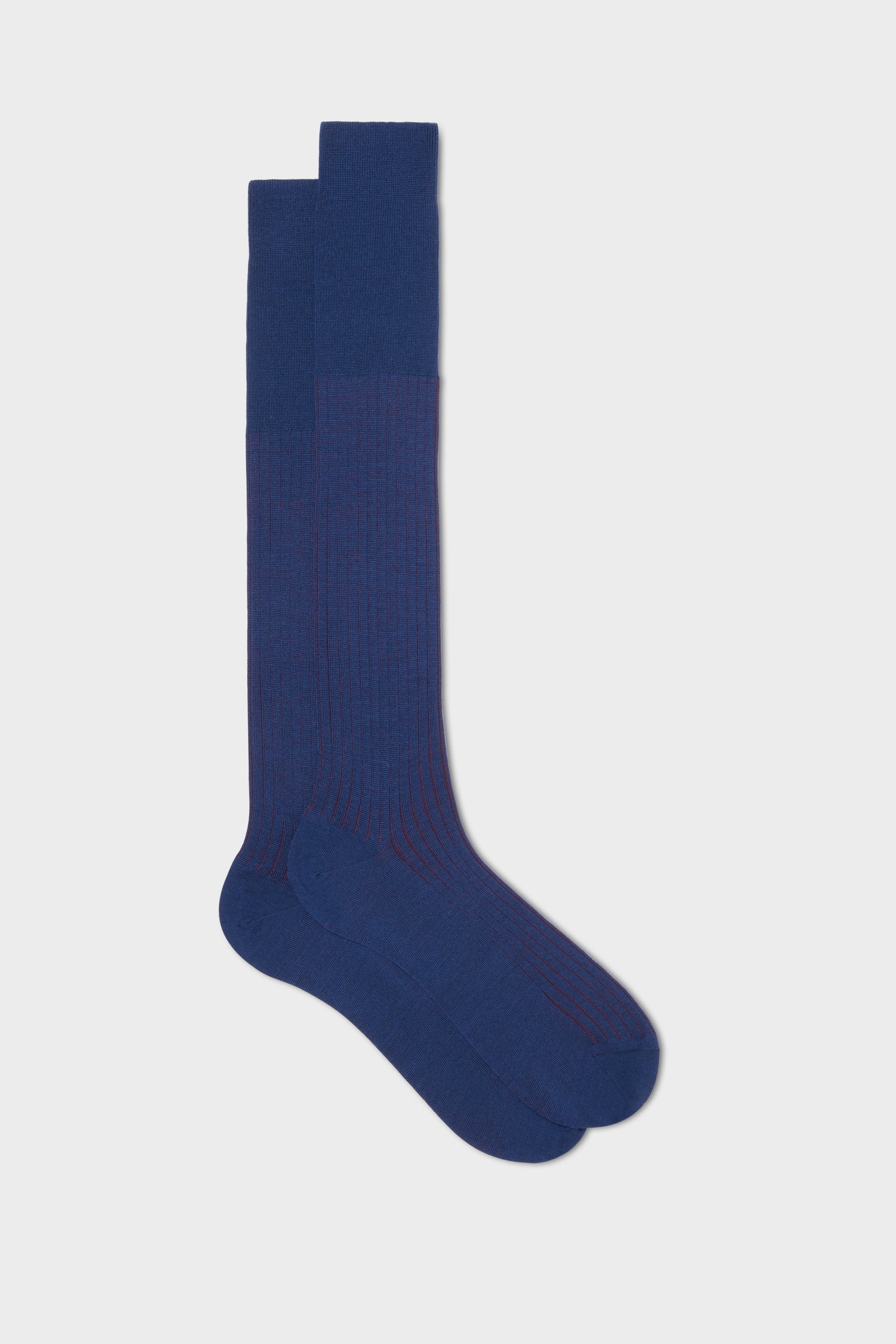 Calza Pietro 60 Lana 25 Cotone 15 Nylon Bluette Red