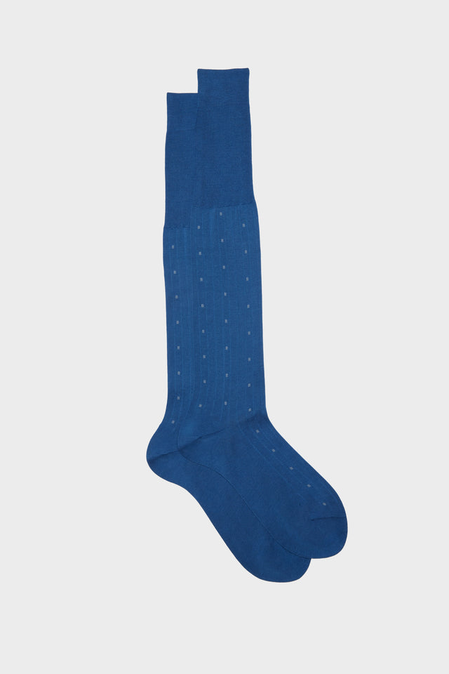 CALZA RENATO, 100% COTONE, CORNFLOWER - PEARL.