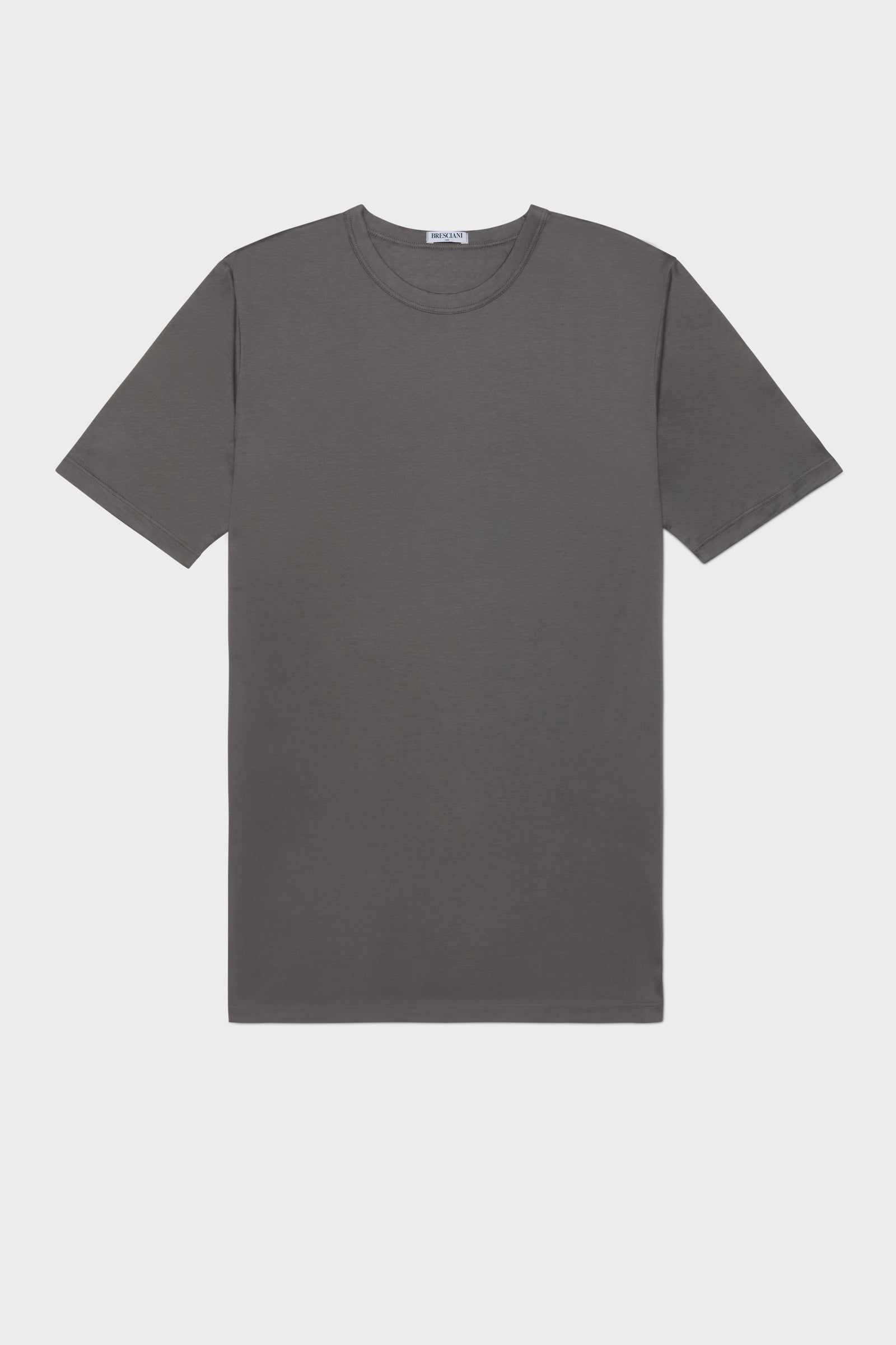 Maglia Girocollo 100 Cotone Manica Corta Grey