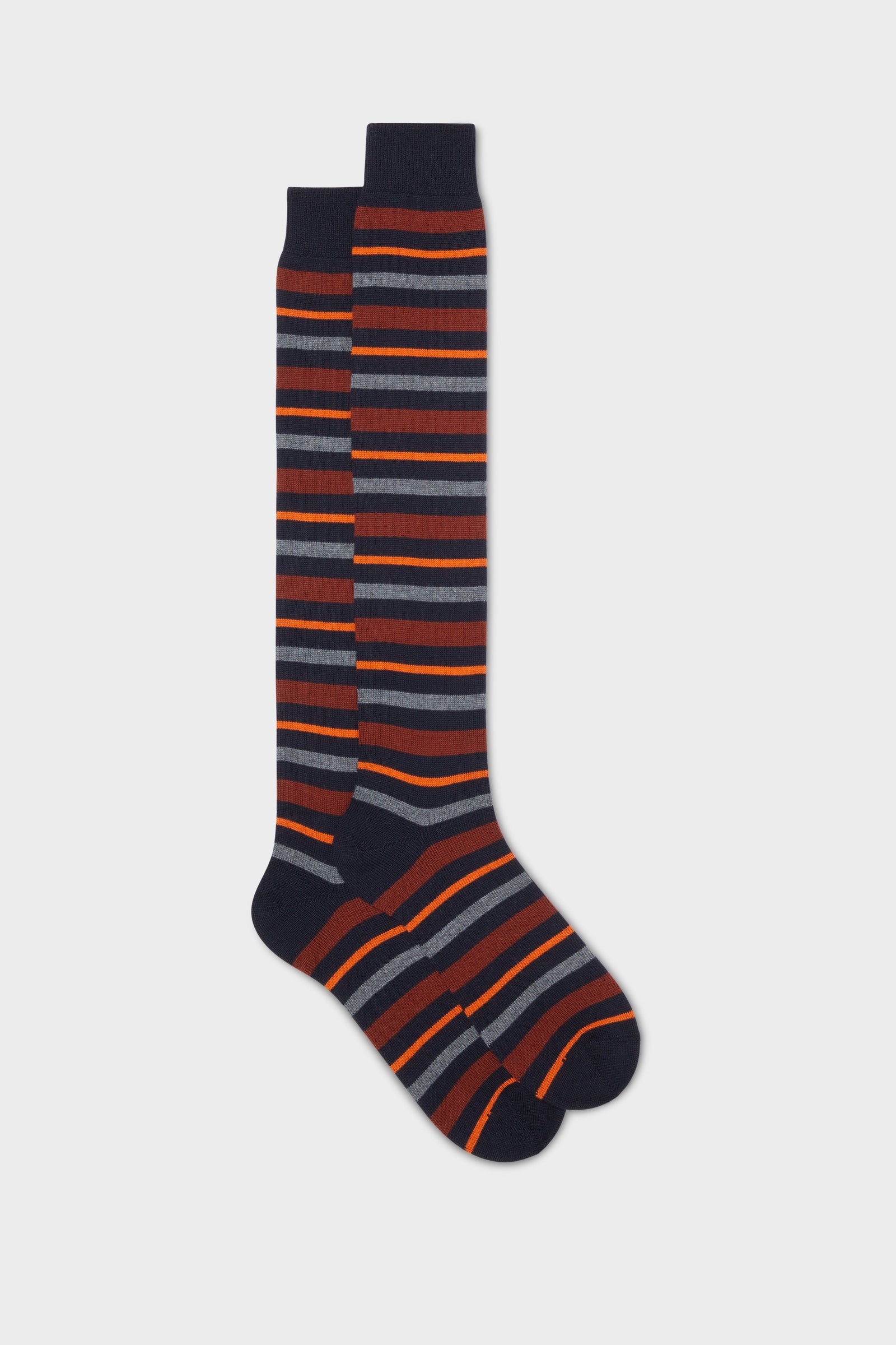 Calza Tito 90 Lana 10 Nylon Rust Orange Grey
