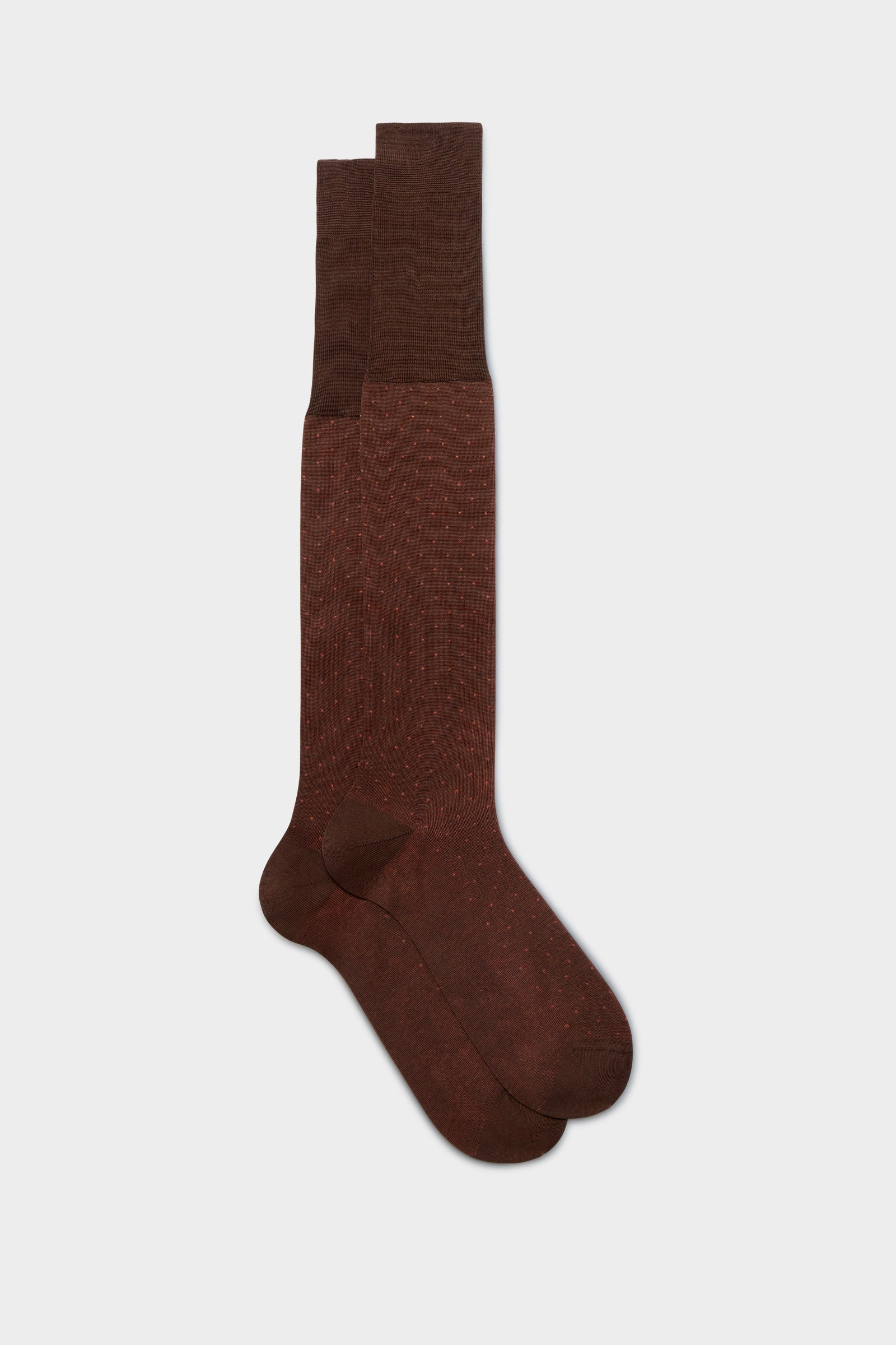 Calza Fabio 100 Cotone Pois Brown