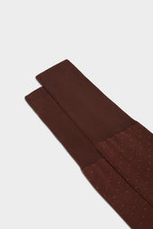 Calza Fabio 100 Cotone Pois Brown