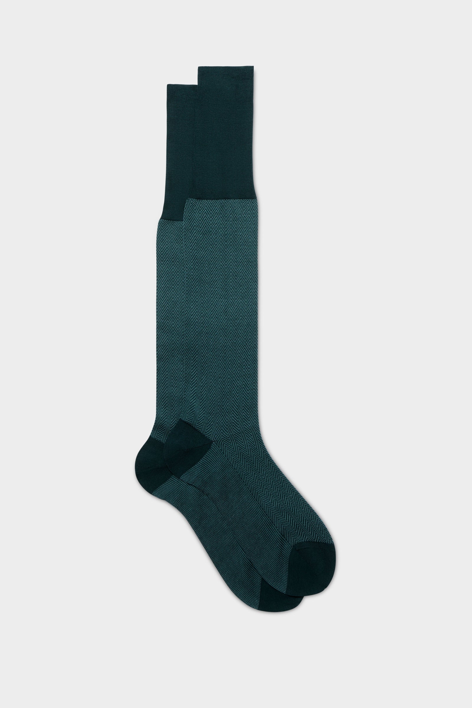 Calza Giulio 100 Cotone Chevron Mint Dark