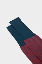 Calza Giulio 100 Cotone Chevron Red Peacock