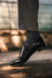Noir Gris Pied De Poule Laine