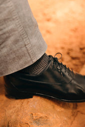 Noir Gris Pied De Poule Laine