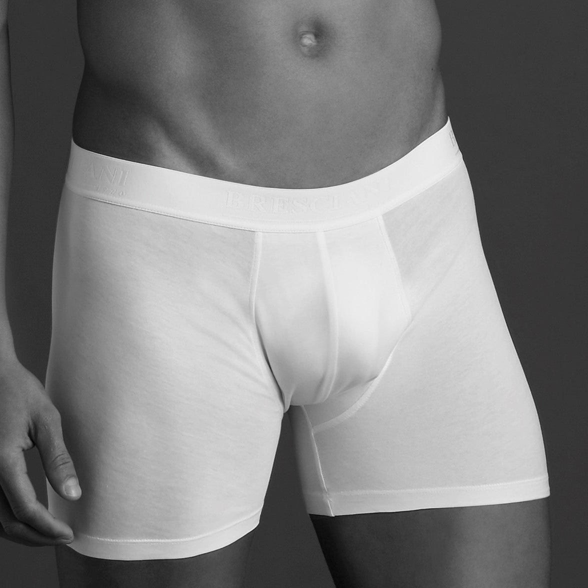 Boxer Bresciani Blanc Coton
