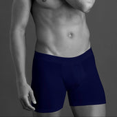 Boxer Bresciani Bleu Coton Sea Island