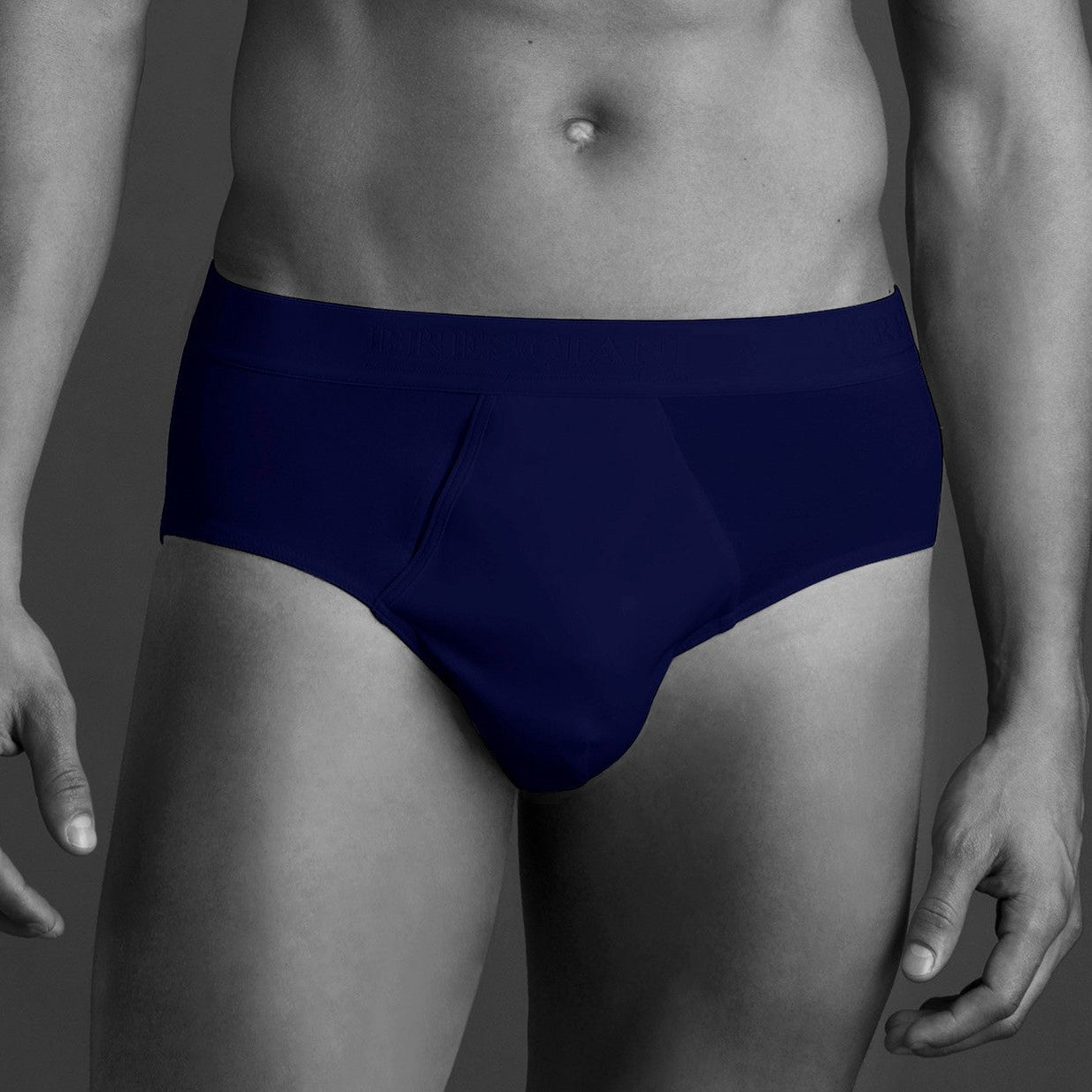 Slip Bresciani Bleu Coton